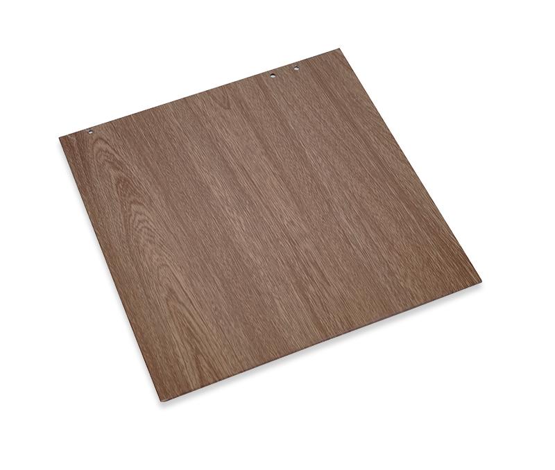 Wood grain transfer aluminum veneer