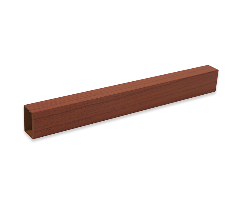 Wood grain aluminum square tube