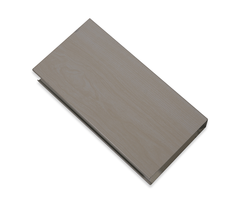 Wood grain aluminum square tube