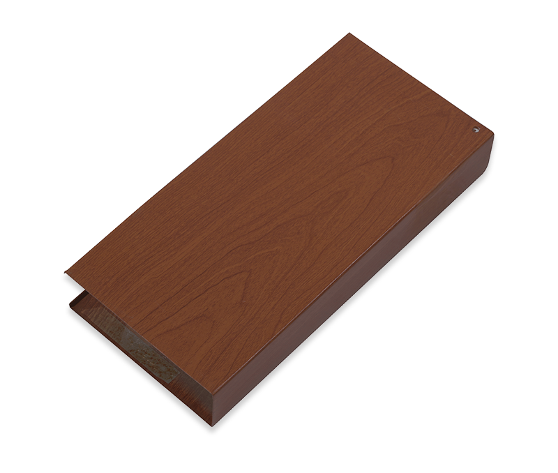 Wood grain aluminum square tube