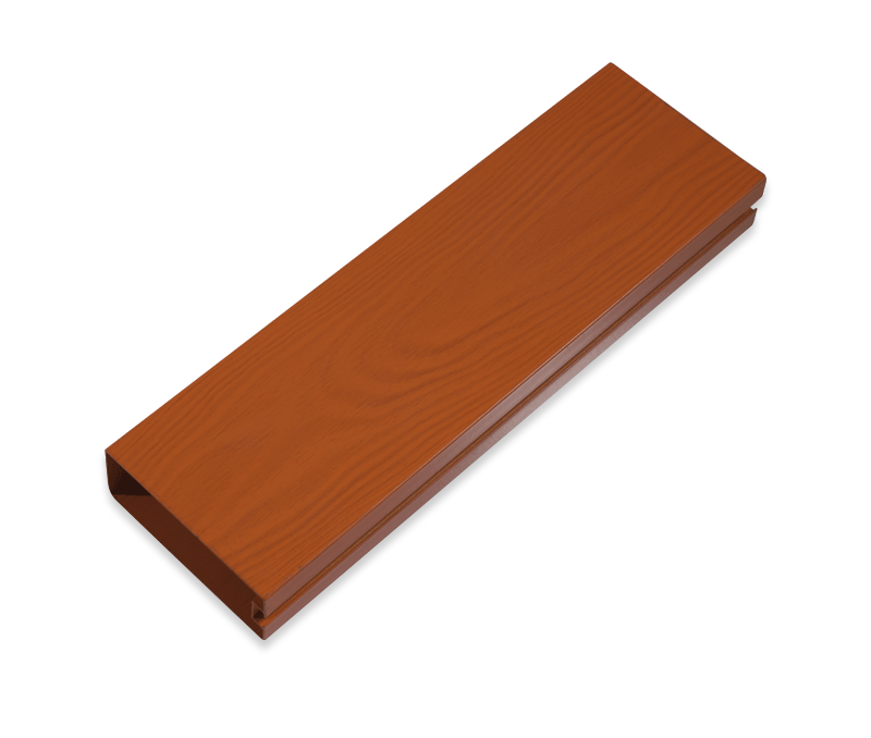 Wood grain aluminum square tube